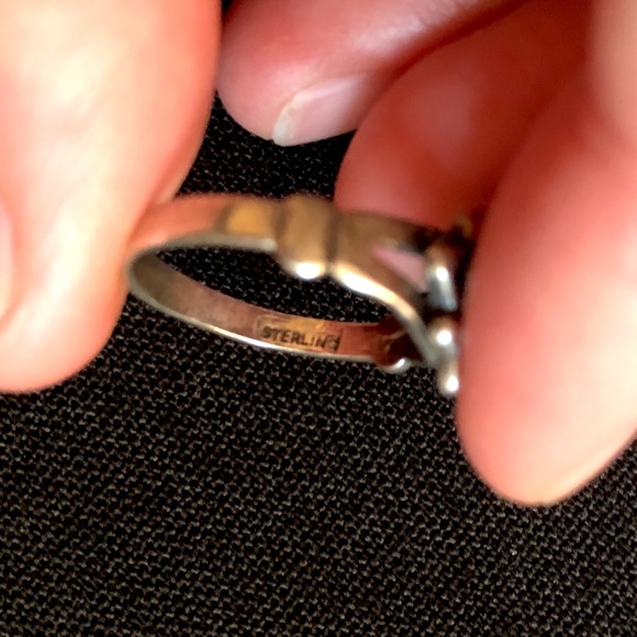 Sterling silver signed turquoise ring navajo western - Picture 3 of 9